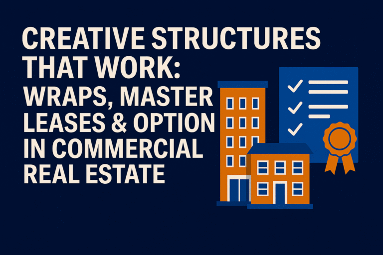 Creative Structures That Work: Wraps, Master Leases & Options in Commercial Real Estate