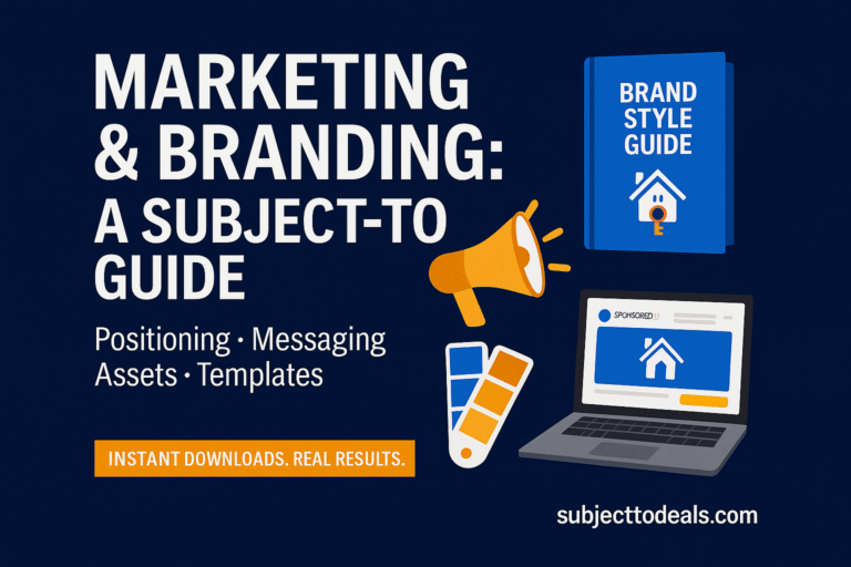Marketing & Branding: A Subject-To Guide