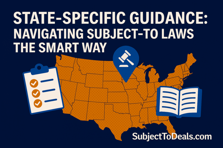 ⚖️ State-Specific Guidance: Navigating Subject-To Laws the Smart Way