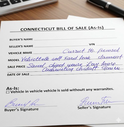 Connecticut Bill of Sale (As‑Is)